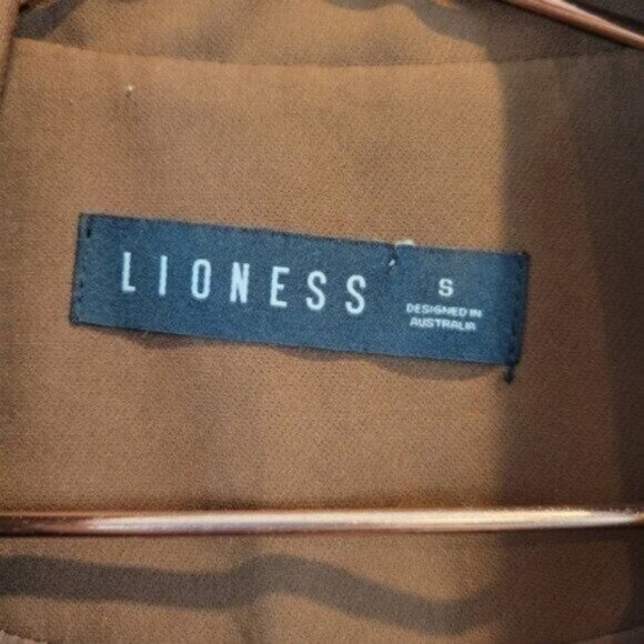 Lioness | Snap Button Front Utility Blazer Jacket Coat Brown - Picture 4 of 6